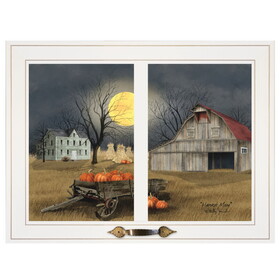 "Harvest Moon" by Billy Jacobs, Ready to Hang Framed Print, White Window-Style Frame B06787351