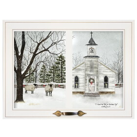 "I Heard the Bells on Christmas Day" by Billy Jacobs, Ready to Hang Framed Print, White Window-Style Frame B06787355