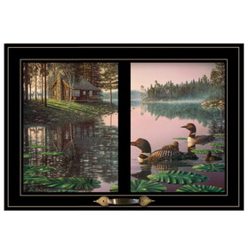 "Northern Tranquility" by Kim Norlien, Ready to Hang Framed Print, Black Window-Style Frame B06787376