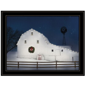 "Christmas Starry Night" by Lori Deiter Ready to Hang Framed Print, Black Frame B06787401