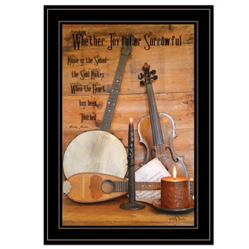 "Music" by Billy Jacobs, Ready to Hang, Ready to Hang Framed Print, Black Frame B06787412