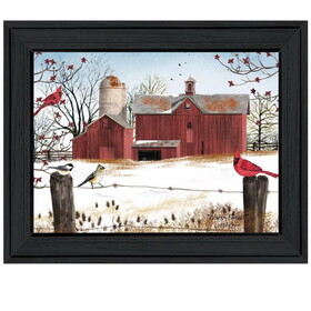 "Winter Friends" by Billy Jacobs, Ready to Hang Framed Print, Black Frame B06787421
