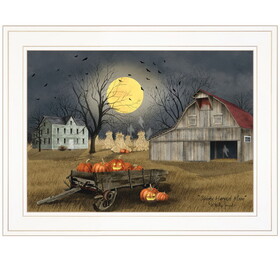 "Spooky Harvest Moon" by Billy Jacobs, Ready to Hang Framed Print, White Frame B06787438