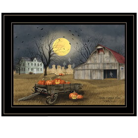 "Spooky Harvest Moon" by Billy Jacobs, Ready to Hang Framed Print, Black Frame B06787440