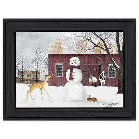 "The Friendly Beasts" by Billy Jacobs, Ready to Hang Framed Print, Black Frame B06787453
