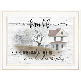 "Farm Life" by Billy Jacobs, Ready to Hang Framed Print, White Frame B06787471