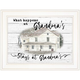 "Stays at Grandma's" by Billy Jacobs, Ready to Hang Framed Print, White Frame B06787478