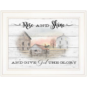"Rise and Shine" by Billy Jacobs, Ready to Hang Framed Print, White Frame B06787480