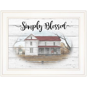 "SIMPLY BLESSED" by Billy Jacobs, Ready to Hang Framed Print, White Frame B06787482