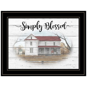 "SIMPLY BLESSED" by Billy Jacobs, Ready to Hang Framed Print, Black Frame B06787483