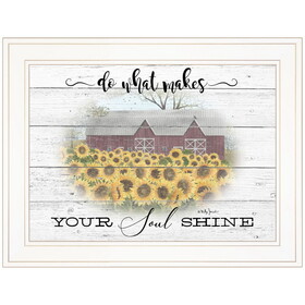 "Do What Makes Your Soul Shine" by Billy Jacobs, Ready to Hang Framed Print, White Frame B06787493
