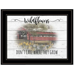 "Wildflowers" by Billy Jacobs, Ready to Hang Framed Print, Black Frame B06787503