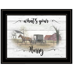 "What's Your Hurry" by Billy Jacobs, Ready to Hang Framed Print, Black Frame B06787507