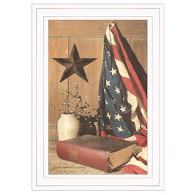 "God and Country" by Billy Jacobs, Ready to Hang Framed Print, White Frame B06787534