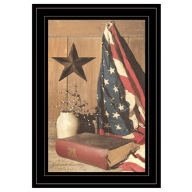 "God and Country" by Billy Jacobs, Ready to Hang Framed Print, Black Frame B06787536