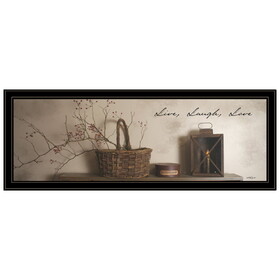 "Live, Laugh and Love" by Billy Jacobs, Ready to Hang Framed Print, Black Frame B06787552