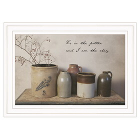 "He is the Potter" by Billy Jacobs, Ready to Hang Framed Print, White Frame B06787553