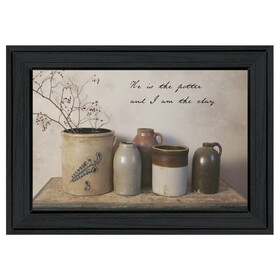 "He is the Potter" by Billy Jacobs, Ready to Hang Framed Print, Black Frame B06787554