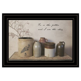 "He is the Potter" by Billy Jacobs, Ready to Hang Framed Print, Black Frame B06787555