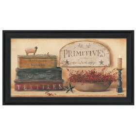 "Primitives & Vintage" by Pam Britton, Ready to Hang Framed Print, Black Frame B06787575