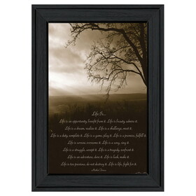 "Life is" by Dee Dee, Ready to Hang Framed Print, Black Frame B06787599