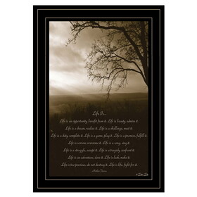 "Life is" by Dee Dee, Ready to Hang Framed Print, Black Frame B06787600