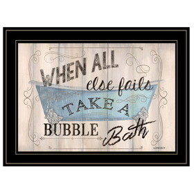 "Take a Bubble Bath" by Debbie DeWitt, Ready to Hang Framed Print, Black Frame B06787602