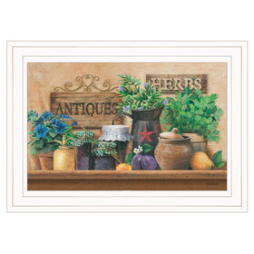 "Antiques and Herbs" by Ed Wargo, Ready to Hang Framed Print, White Frame B06787607