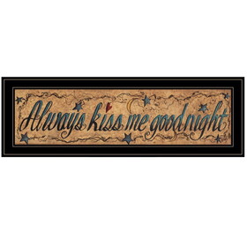 "Always Kiss Me Goodnight" by Gail Eads, Ready to Hang Framed Print, Black Frame B06787615