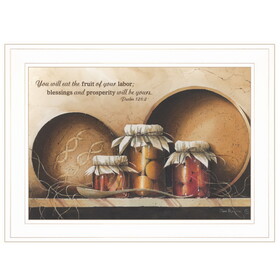 "Blessings and Prosperity" by John Rossini, Ready to Hang Framed Print, White Frame B06787633