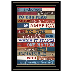 "Pledge of Allegiance" by Marla Rae, Ready to Hang Framed Print, Black Frame B06787652
