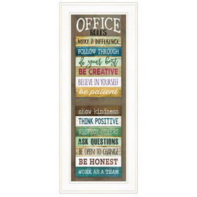 "Office Rules" by Marla Rae, Ready to Hang Framed Print, White Frame B06787660