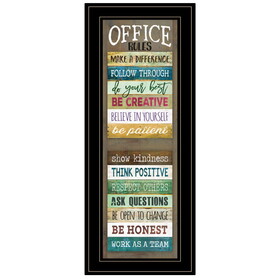 "Office Rules" by Marla Rae, Ready to Hang Framed Print, Black Frame B06787661