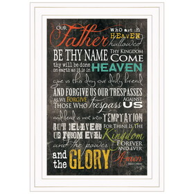 "The Lords Prayer" by Marla Rae, Ready to Hang Framed Print, White Frame B06787662
