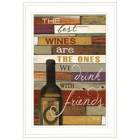 "The Best Wine" by Marla Rae, Ready to Hang Framed Print, White Frame B06787665