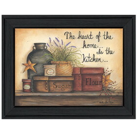 "Heart of the Home" by Mary June, Ready to Hang Framed Print, Black Frame B06787687