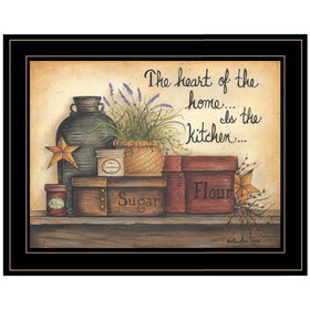"Heart of the Home" by Mary June, Ready to Hang Framed Print, Black Frame B06787688
