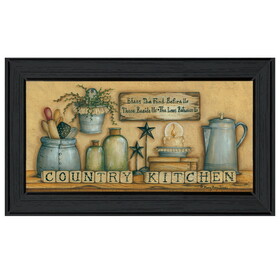 "Country Kitchen" by Mary Ann June, Ready to Hang Framed Print, Black Frame B06787693