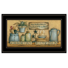 "Country Kitchen" by Mary Ann June, Ready to Hang Framed Print, Black Frame B06787694