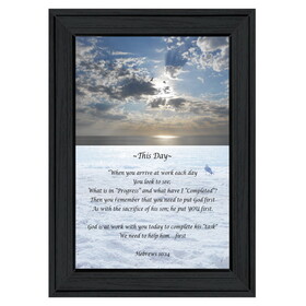 "This Day" by Trendy Decor 4U, Ready to Hang Framed Print, Black Frame B06787705