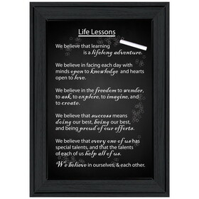 "Life Lessons" by Trendy Decor 4U, Ready to Hang Framed Print, Black Frame B06787712