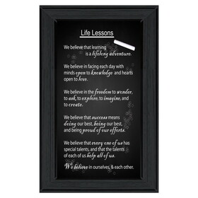 "Life Lessons" by Trendy Decor 4U, Ready to Hang Framed Print, Black Frame B06787713