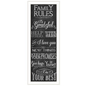 "Family Rules" by Susan Ball, Ready to Hang Framed Print, White Frame B06787765