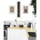 "The Primitive Kitchen vignette" 3-Piece by Trendy Decor 4U, White Frame B06787819