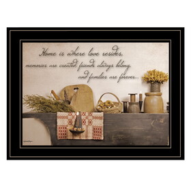 "Home is Where Love Resides" by Susie Boyer, Ready to Hang Framed Print, Black Frame B06787884