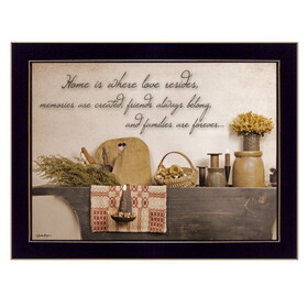 "Home is Where Love Resides" by Susie Boyer, Ready to Hang Framed Print, Black Frame B06787885