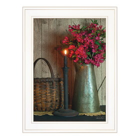 "Basket & Blossoms" by Susie Boyer, Ready to Hang Framed Print, White Frame B06787905