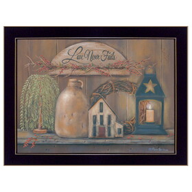 "Love Never Fails" by Pam Britton, Ready to Hang Framed Print, Black Frame B06787966
