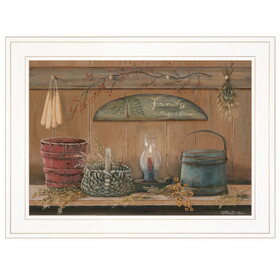 "Treasures on the Shelf I" by Pam Britton, Ready to Hang Framed Print, White Frame B06787967