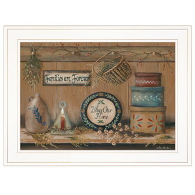 "Treasures on the Shelf II" by Pam Britton, Ready to Hang Framed Print, White Frame B06787970